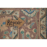 Distressed Tabriz Persian Vintage Rug Hand-Knotted Bedroom Wool Carpet - 6'7" x 9'6"