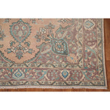 Distressed Tabriz Persian Vintage Rug Hand-Knotted Bedroom Wool Carpet - 6'7" x 9'6"