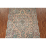 Distressed Tabriz Persian Vintage Rug Hand-Knotted Bedroom Wool Carpet - 6'7" x 9'6"
