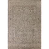 Distressed Tabriz Persian Vintage Rug Hand-Knotted Floral Wool Carpet - 10'0"x 12'11"