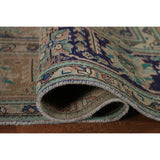 Distressed Tabriz Persian Vintage Rug Handmade Traditional Wool Carpet - 9'3" x 11'10"