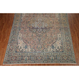 Distressed Tabriz Persian Vintage Rug Handmade Traditional Wool Carpet - 9'3" x 11'10"