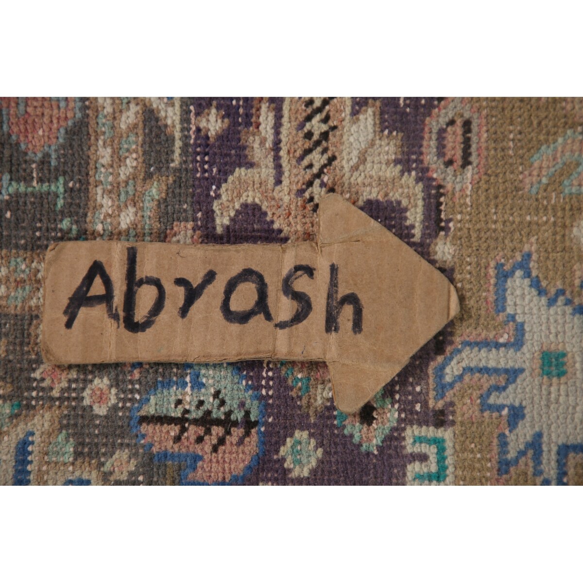 Distressed Tabriz Persian Vintage Rug Handmade Traditional Wool Carpet - 9'3" x 11'10"
