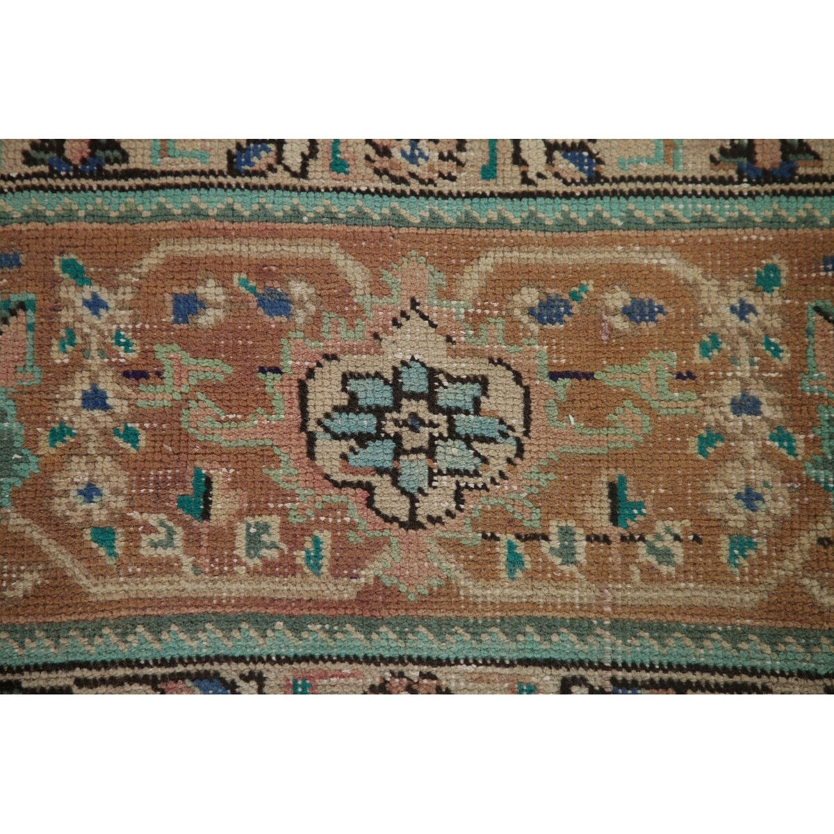 Distressed Tabriz Persian Vintage Rug Handmade Traditional Wool Carpet - 9'3" x 11'10"