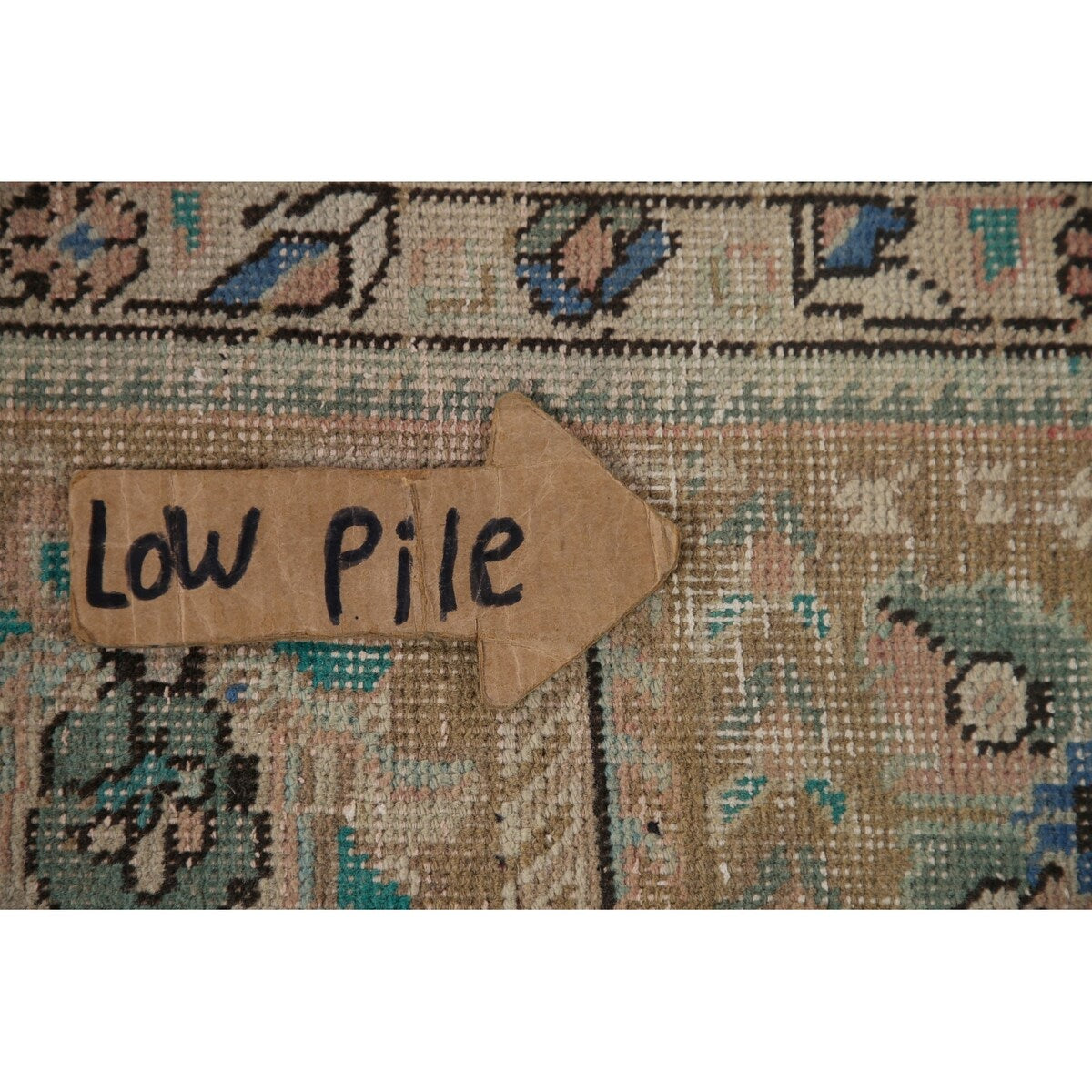 Distressed Tabriz Persian Vintage Rug Handmade Traditional Wool Carpet - 9'3" x 11'10"