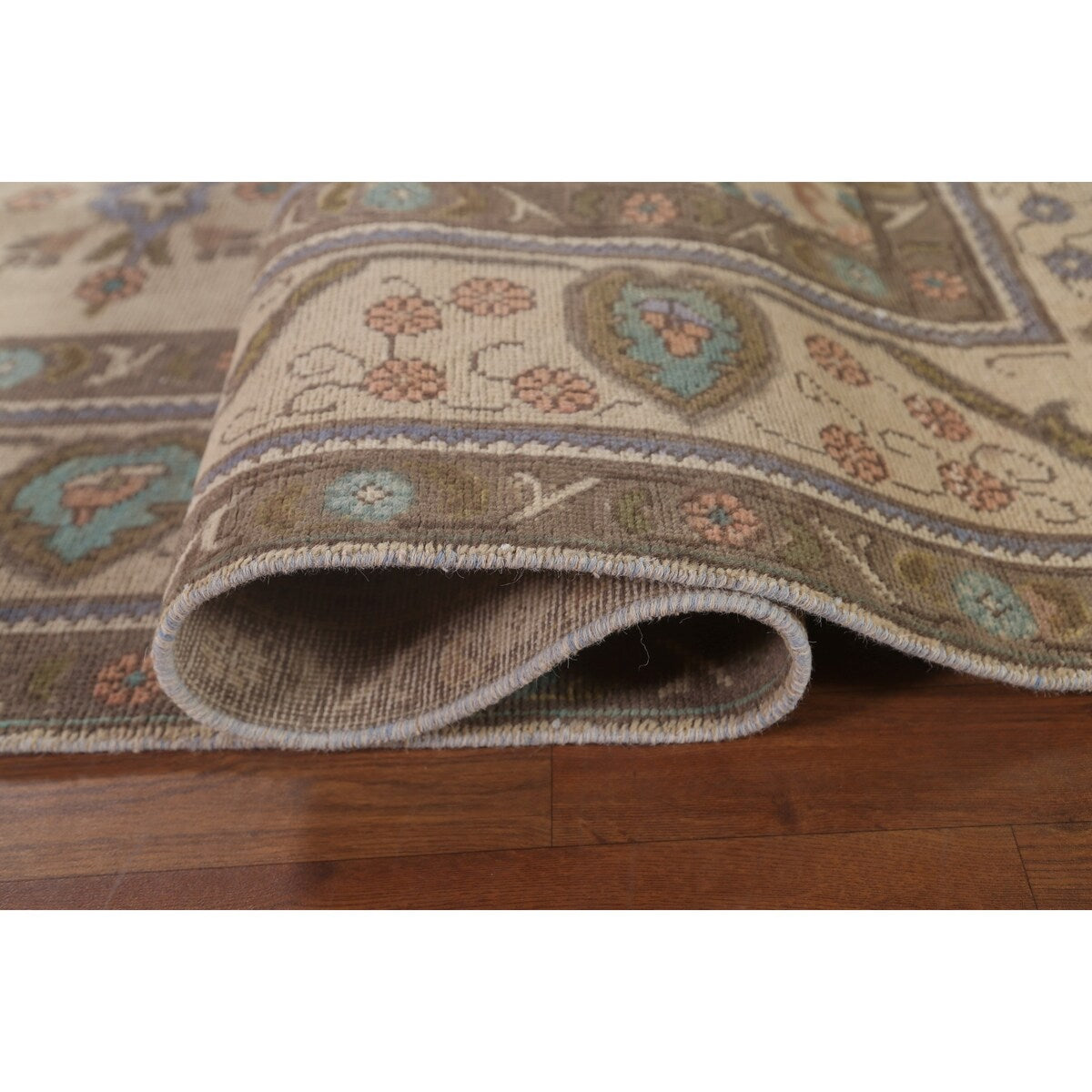 Distressed Tabriz Persian Vintage Rug Handmade Wool Carpet - 8'2"x 10'8"