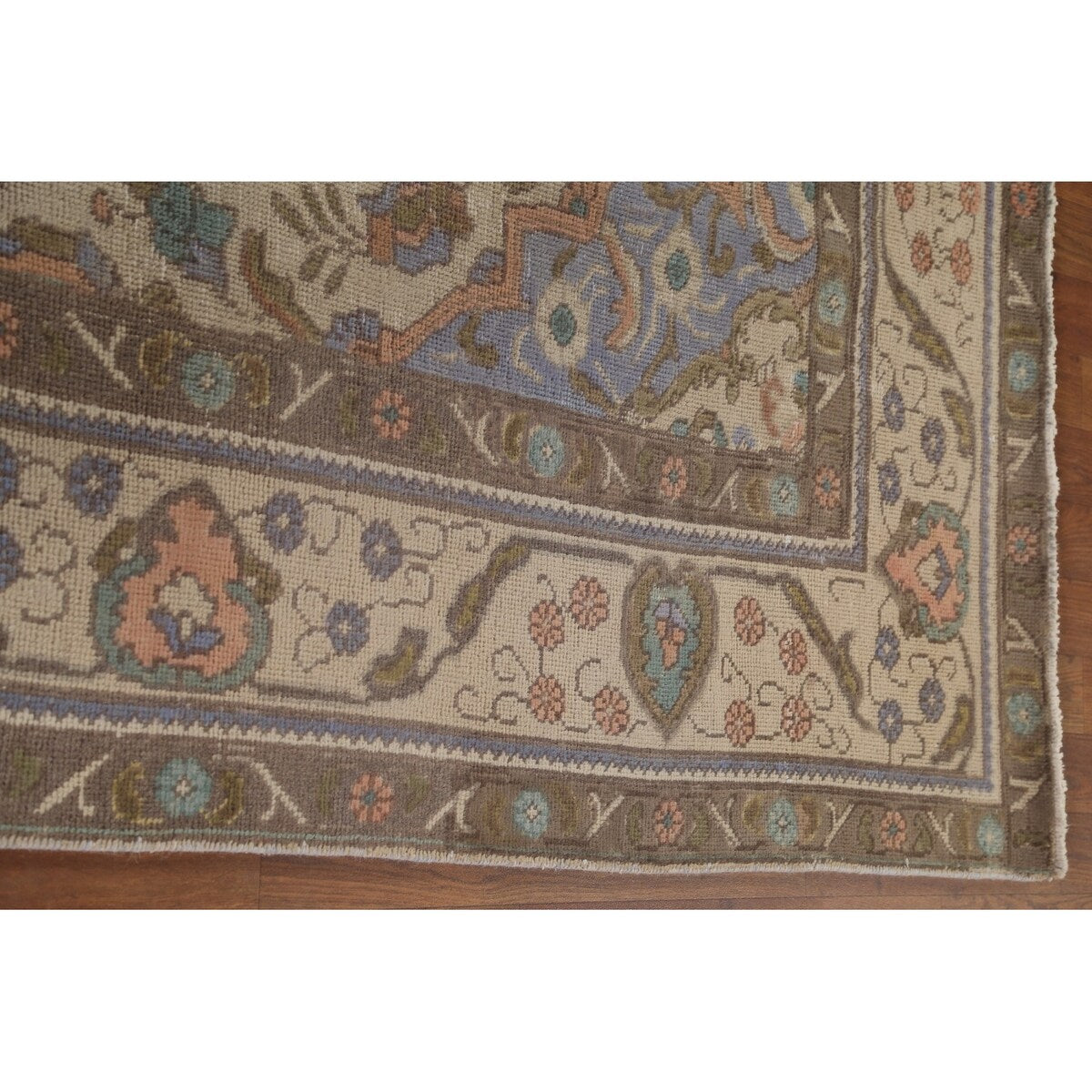 Distressed Tabriz Persian Vintage Rug Handmade Wool Carpet - 8'2"x 10'8"