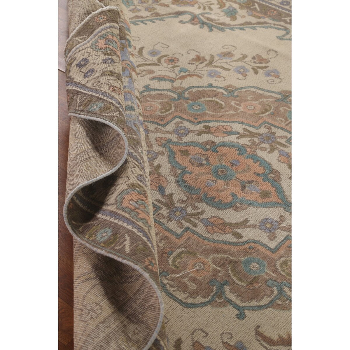 Distressed Tabriz Persian Vintage Rug Handmade Wool Carpet - 8'2"x 10'8"