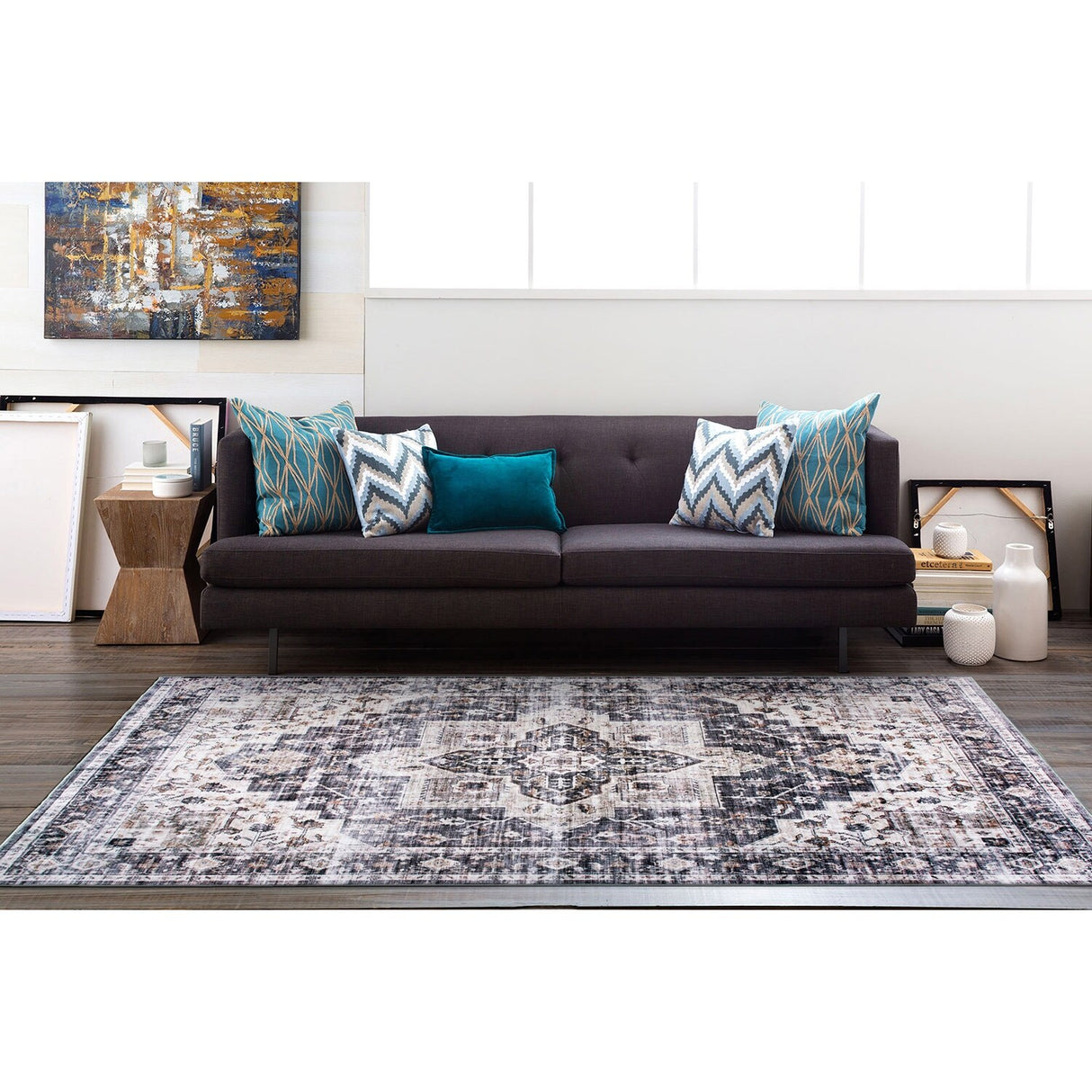 World Rug Gallery Distressed Traditional Machine Washable Area Rug