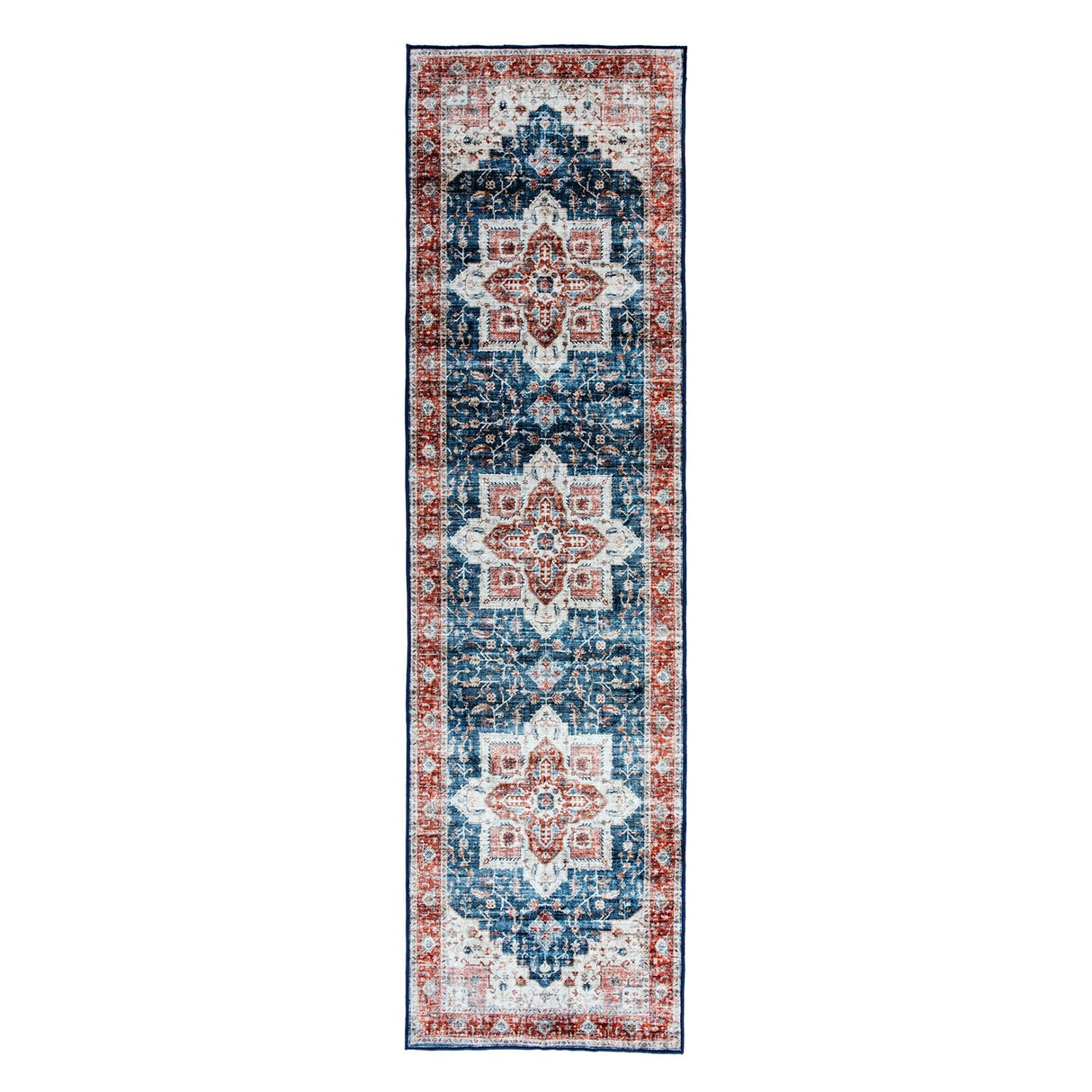 World Rug Gallery Distressed Traditional Machine Washable Area Rug