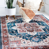 World Rug Gallery Distressed Traditional Machine Washable Area Rug