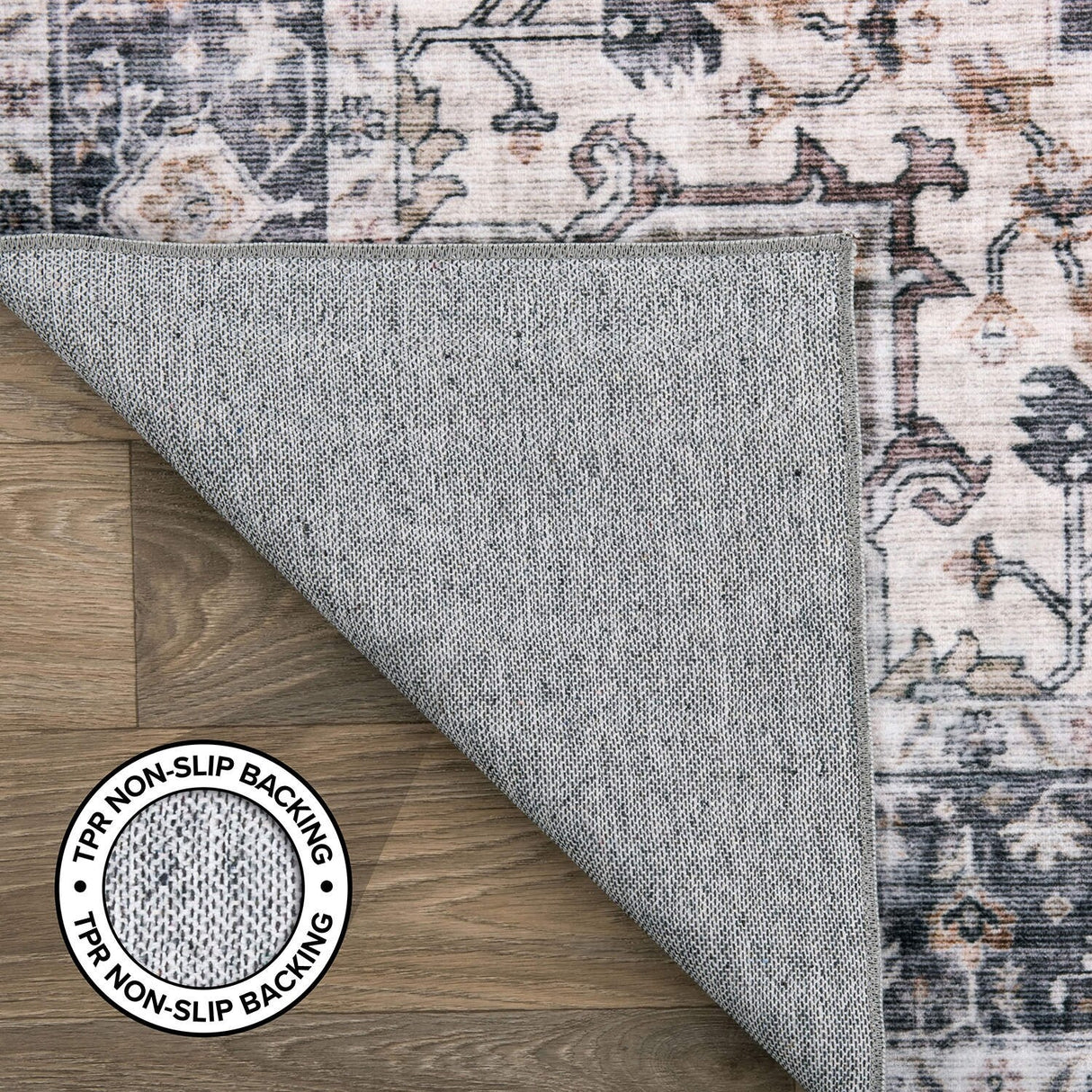 World Rug Gallery Distressed Traditional Machine Washable Area Rug