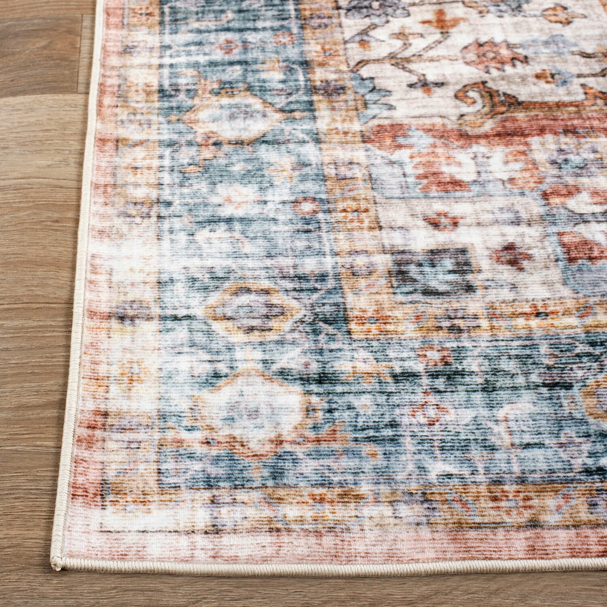 World Rug Gallery Distressed Traditional Machine Washable Area Rug