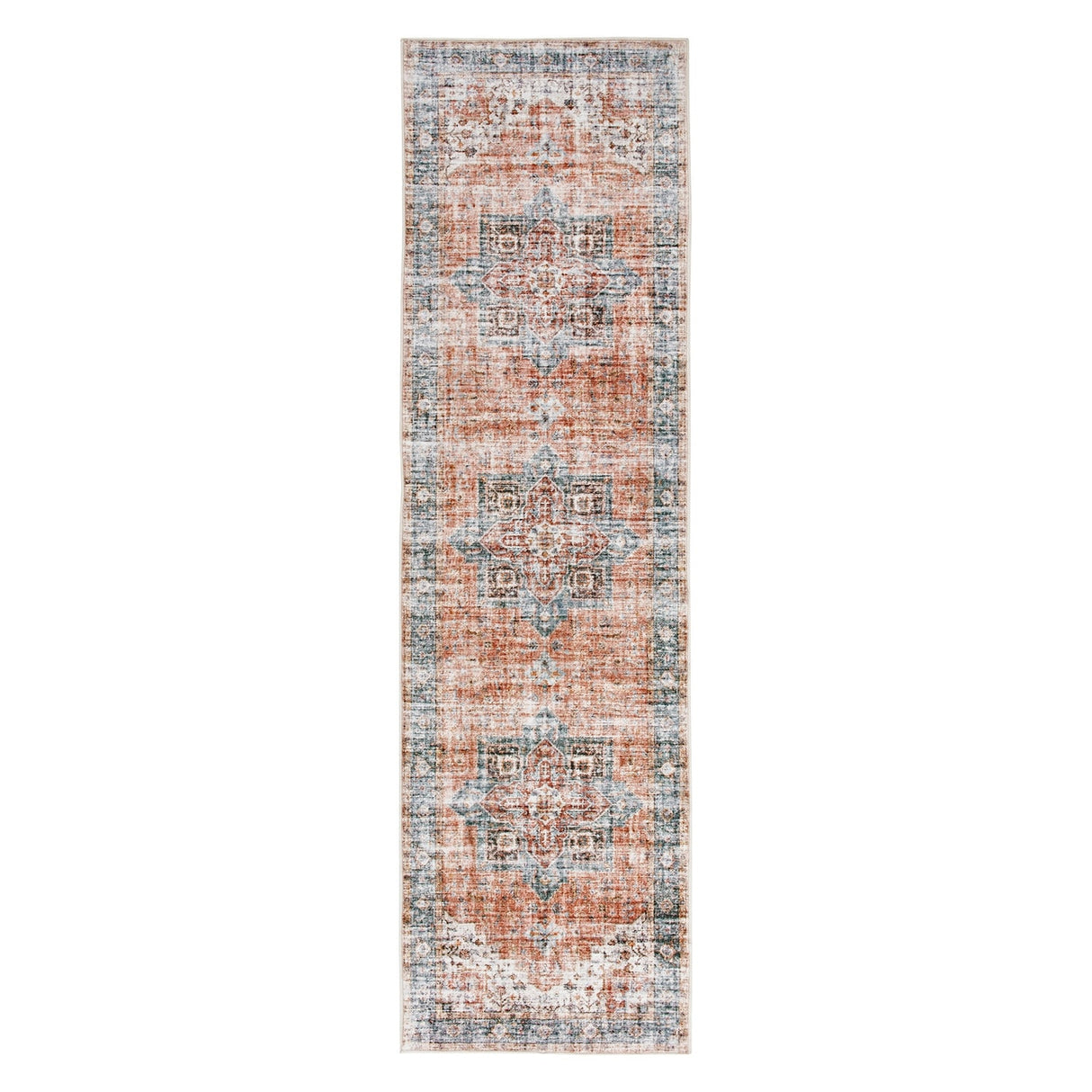 World Rug Gallery Distressed Traditional Machine Washable Area Rug