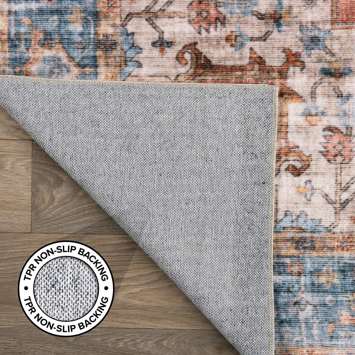 World Rug Gallery Distressed Traditional Machine Washable Area Rug