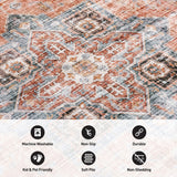 World Rug Gallery Distressed Traditional Machine Washable Area Rug