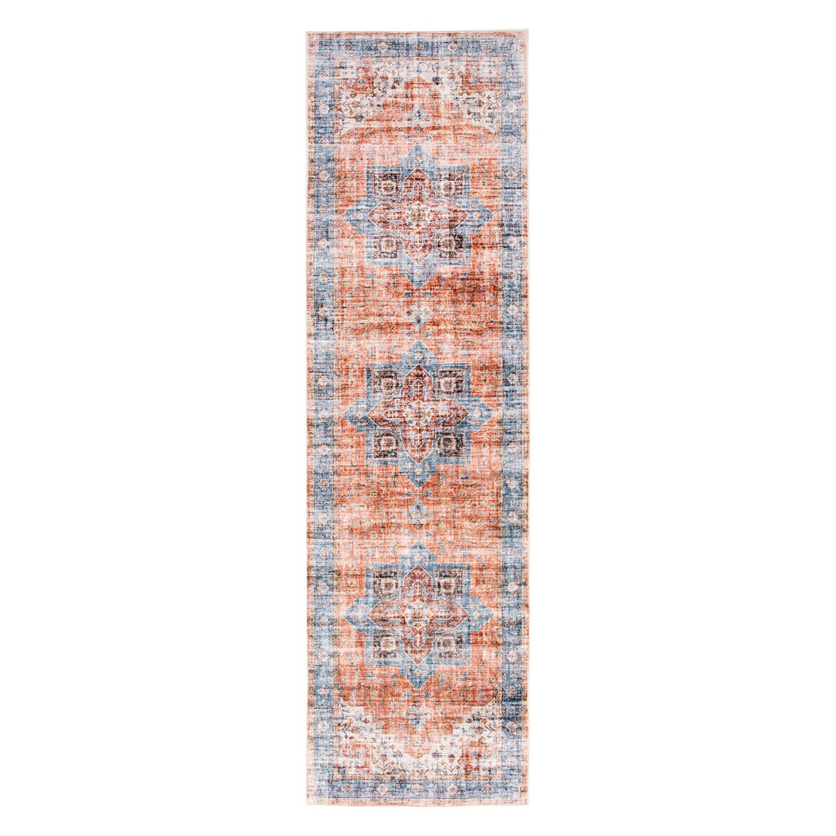 World Rug Gallery Distressed Traditional Machine Washable Area Rug