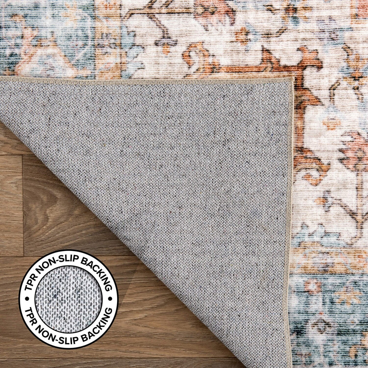 World Rug Gallery Distressed Traditional Machine Washable Area Rug