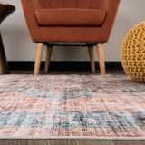 World Rug Gallery Distressed Traditional Machine Washable Area Rug