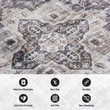World Rug Gallery Distressed Traditional Machine Washable Area Rug