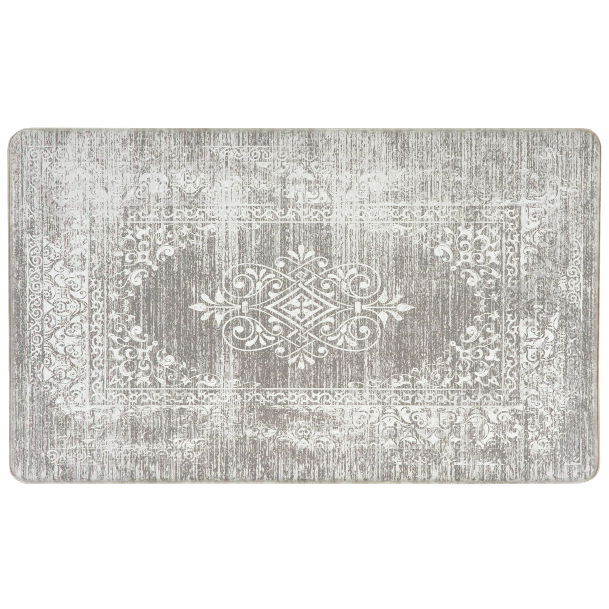 World Rug Gallery Distressed Traditional Vintage Design Anti Fatigue Standing Mat