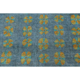 Distressed Wool Geometric Tabriz Persian Area Rug Hand-knotted Carpet - 9'6" x 12'5"