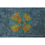 Distressed Wool Geometric Tabriz Persian Area Rug Hand-knotted Carpet - 9'6" x 12'5"