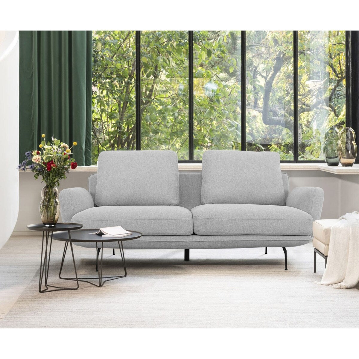 Divani Casa Dolly Modern Light Grey Loveseat