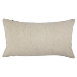 Entryways Divine Home Blue Embroidered Interlocking Diamonds Lumbar Throw Pillow