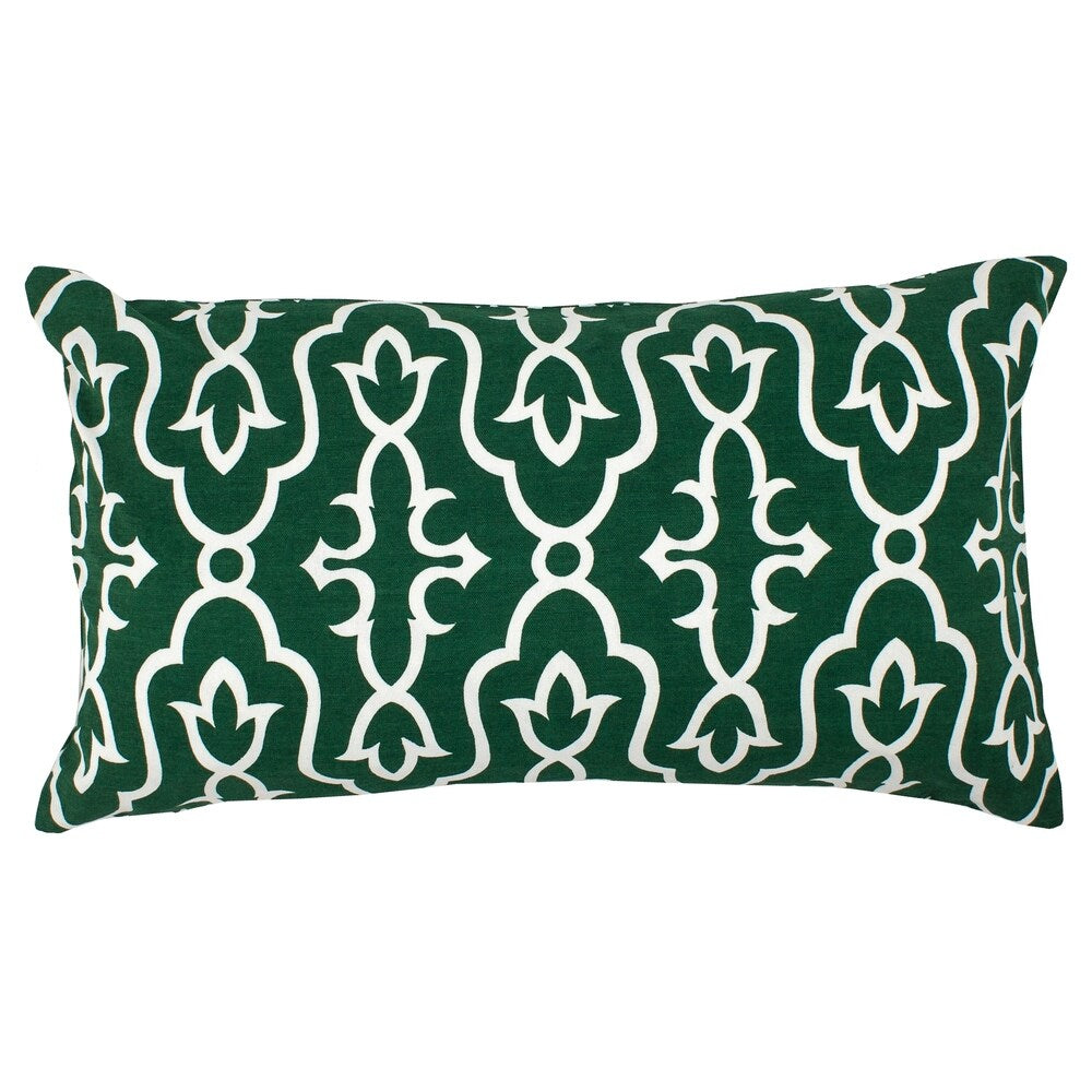 Entryways Divine Home Green Maira Lumbar Throw Pillow