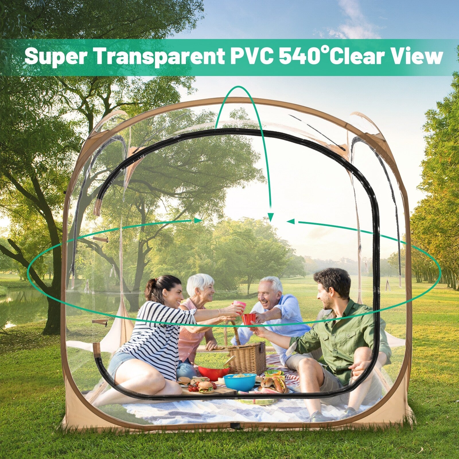 DoCred Sports Tent, Weather Pop Up Shelter Bubble Tent clear