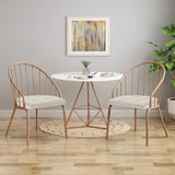 Doane Velvet Cushion Stainless Steel Dining Chairs (Set or 2) by Christopher Knight Home