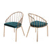 Doane Velvet Cushion Stainless Steel Dining Chairs (Set or 2) by Christopher Knight Home