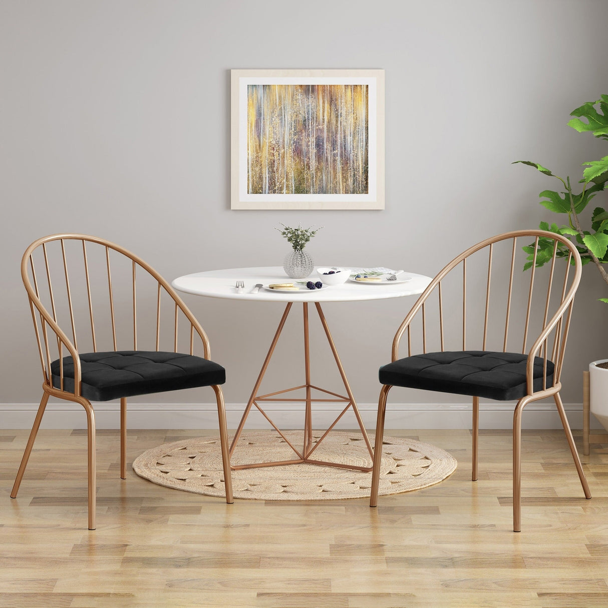 Doane Velvet Cushion Stainless Steel Dining Chairs (Set or 2) by Christopher Knight Home