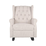 Dobles Fabric Tufted Wingback Rocking Chair by Christopher Knight Home