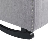Dobles Fabric Tufted Wingback Rocking Chair by Christopher Knight Home