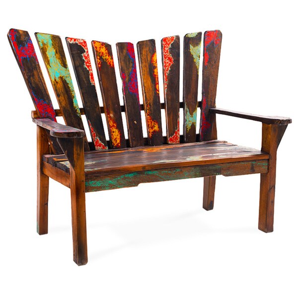 Dock Holiday Reclaimed Wood Bench