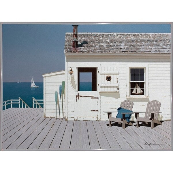 Dock House-ZHELU140156 Framed Print 12"x16" by Zhen-Huan Lu