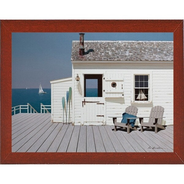 Dock House-ZHELU140156 Framed Print 12"x16" by Zhen-Huan Lu