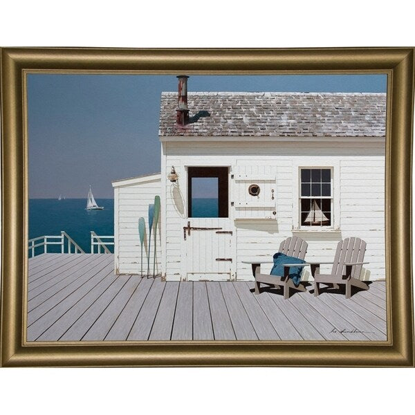 Dock House-ZHELU140156 Framed Print 12"x16" by Zhen-Huan Lu