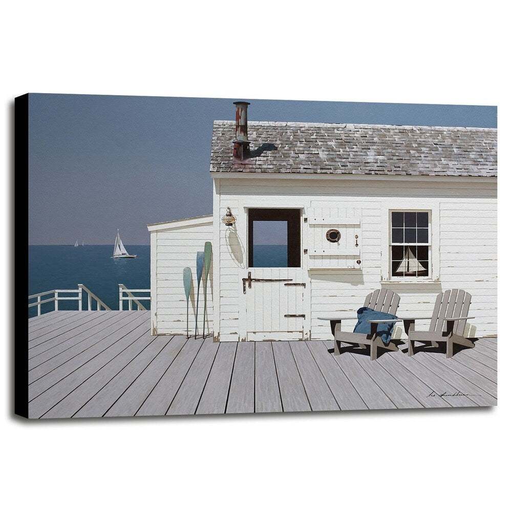 Dock House-ZHELU140156 Framed Print 12"x16" by Zhen-Huan Lu