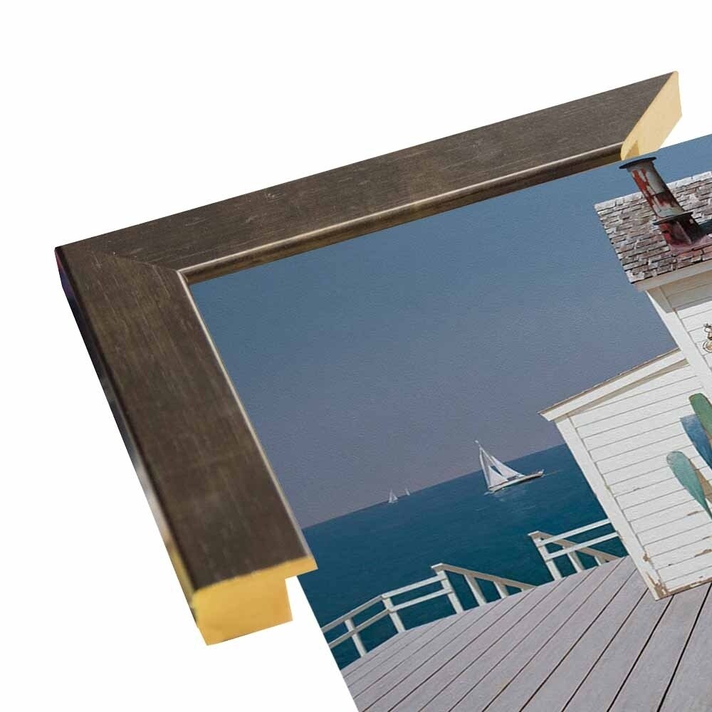 Dock House-ZHELU140156 Framed Print 12"x16" by Zhen-Huan Lu