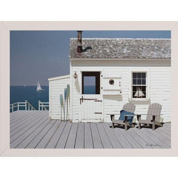 Dock House-ZHELU140156 Framed Print 12"x16" by Zhen-Huan Lu