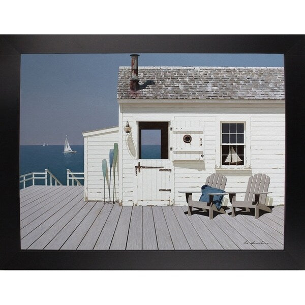 Dock House-ZHELU140156 Framed Print 12"x16" by Zhen-Huan Lu