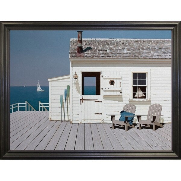 Dock House-ZHELU140156 Framed Print 12"x16" by Zhen-Huan Lu