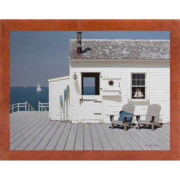 Dock House-ZHELU140156 Framed Print 12"x16" by Zhen-Huan Lu