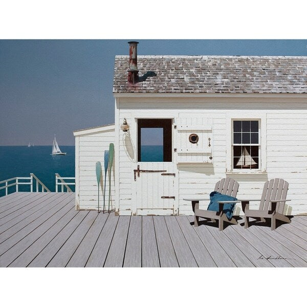 Dock House-ZHELU140156 Framed Print 12"x16" by Zhen-Huan Lu