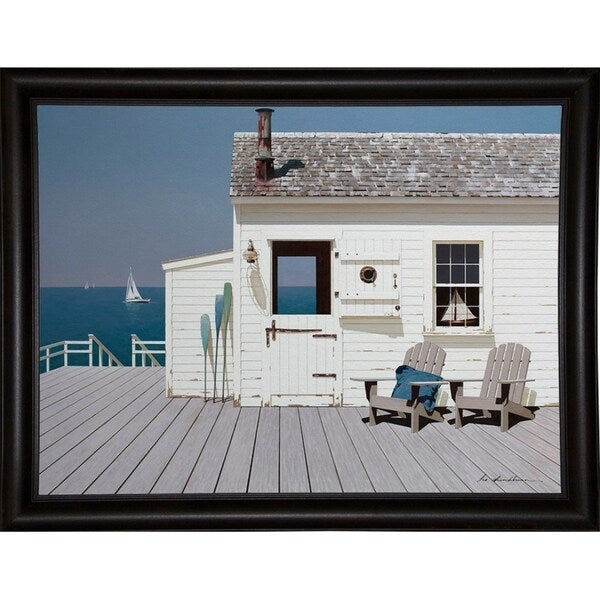 Dock House-ZHELU140156 Framed Print 12"x16" by Zhen-Huan Lu