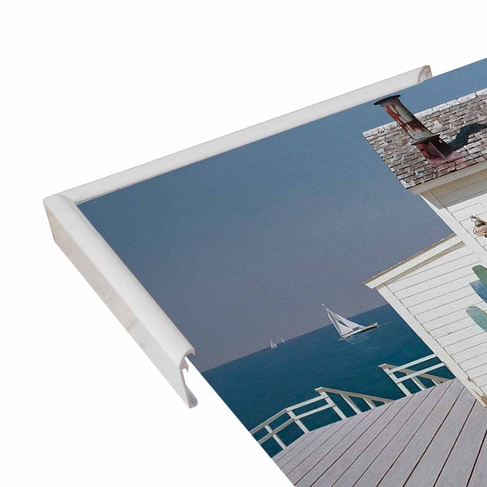 Dock House-ZHELU140156 Framed Print 12"x16" by Zhen-Huan Lu