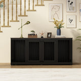 Dog Crate Furniture Indoor - Wooden Dog Kennel with Room Divider,Trays